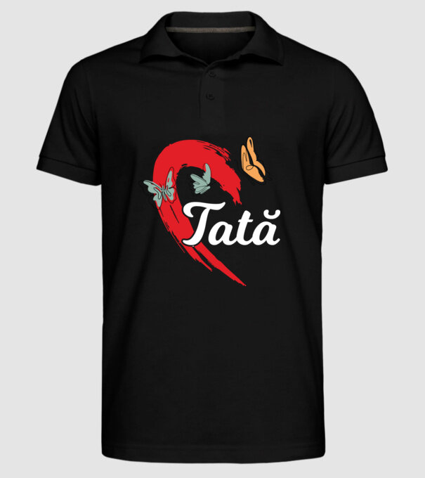 Tată model negru pe tricou