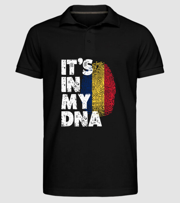 its in my dna model negru pe tricou