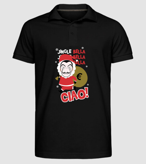 jingle bella christmas la casa de papel model negru pe tricou