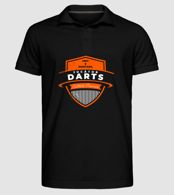 jucător darts unic și inimitabil - calitate premium model negru pe tricou