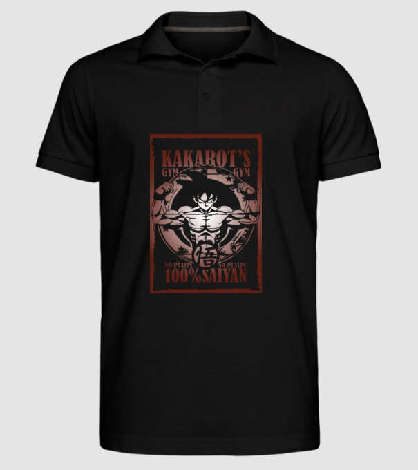 kakarots gym dragonball model negru pe tricou