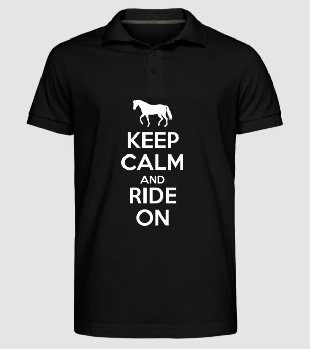 keep calm model negru pe tricou