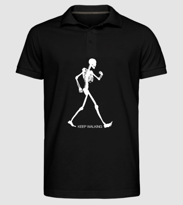 Keep Walking model negru pe tricou