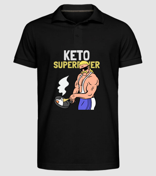 KETO SUPERPOWER model negru pe tricou