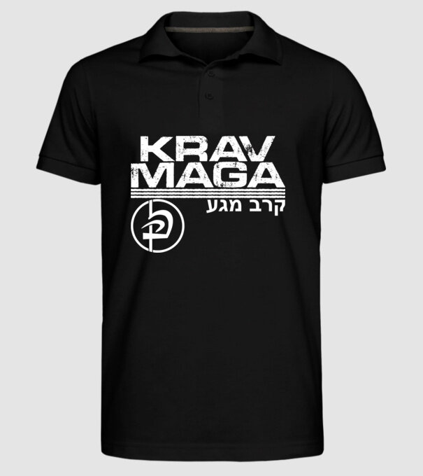 Krav Maga model negru pe tricou