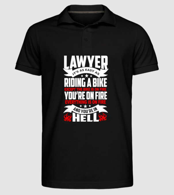 'Lawyer it''s easy as riding a bike...' model negru pe tricou