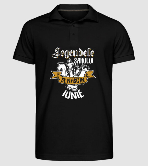Legendele șahului se nasc în iunie model negru pe tricou
