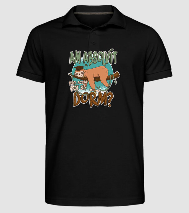 Leneș absolvent 1 model negru pe tricou