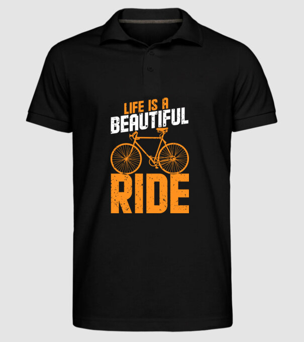 Life is a beautiful ride model negru pe tricou