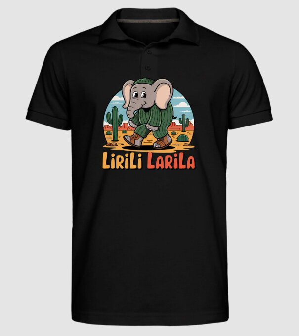Lirili Larila model negru pe tricou