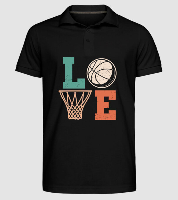 LOVE basketball model negru pe tricou