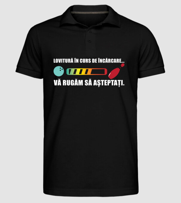 lovitură în curs de încărcare .. vă rugăm să așteptați. model negru pe tricou