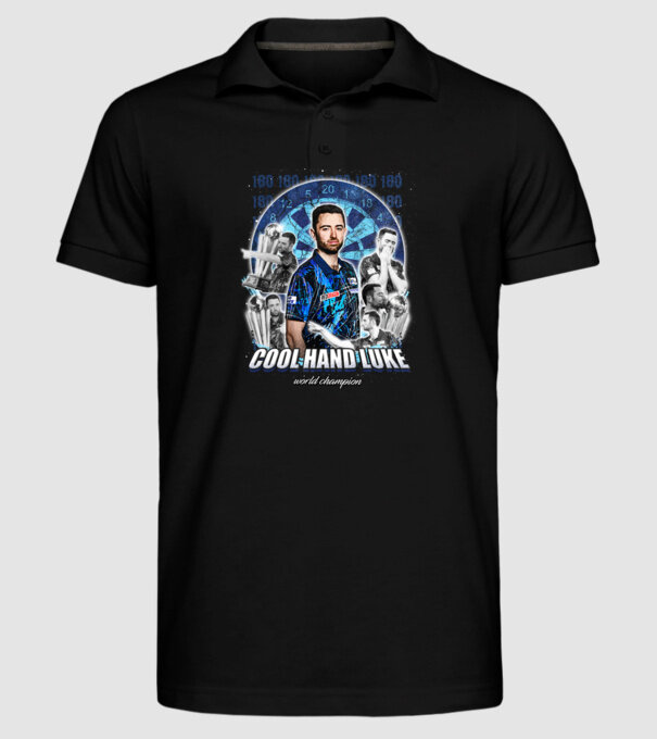 Luke Humphries World Champion model negru pe tricou