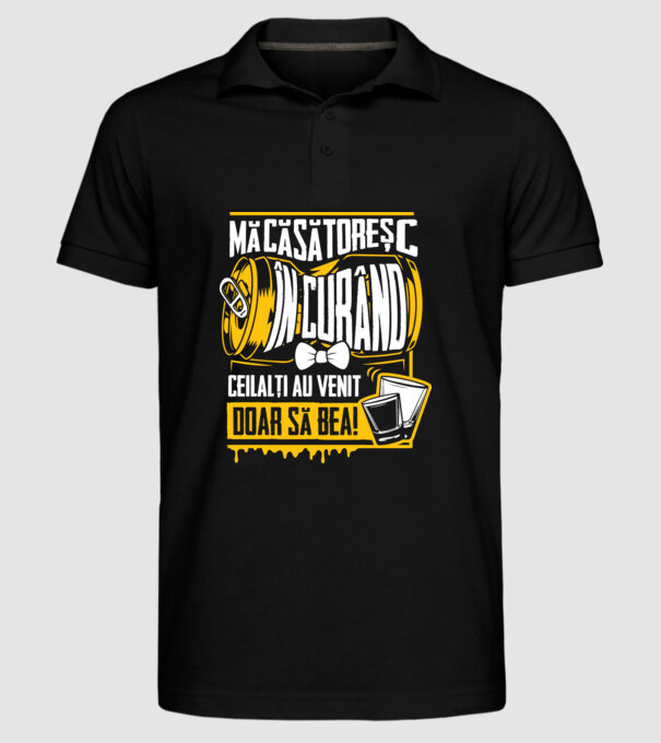 Mă căsătoresc în curând model negru pe tricou