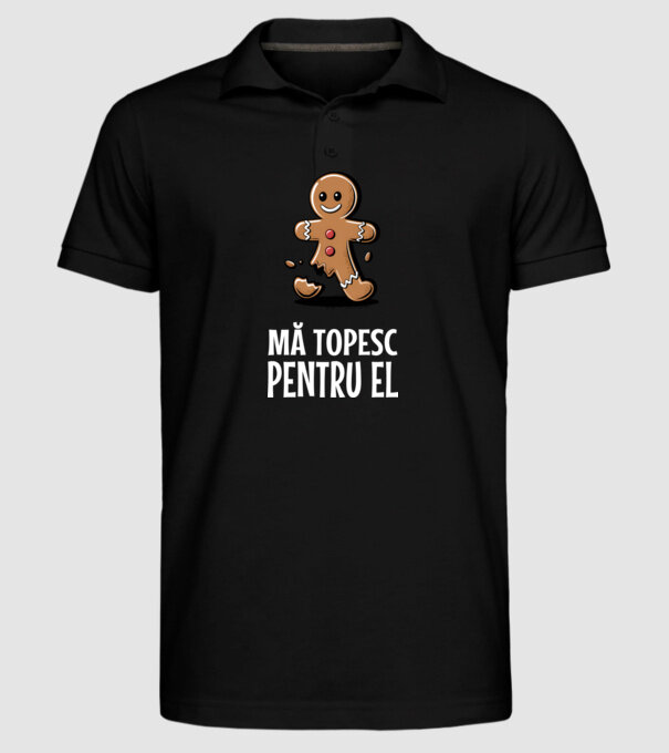 Mă topesc pentru el Negru model negru pe tricou