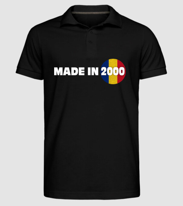 Made in 2000 model negru pe tricou