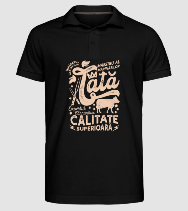 Împăratul grătarului, maestru al marinărilor, expertul cărnurilor - tată - Calitate superioară model negru pe tricou