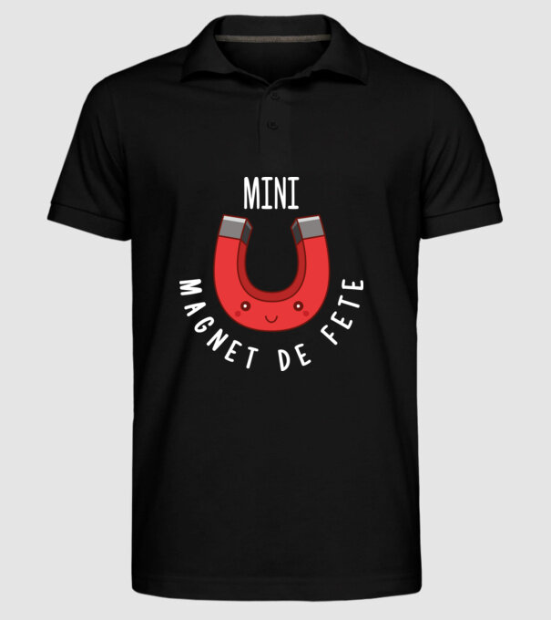 Mini magnet de fete model negru pe tricou