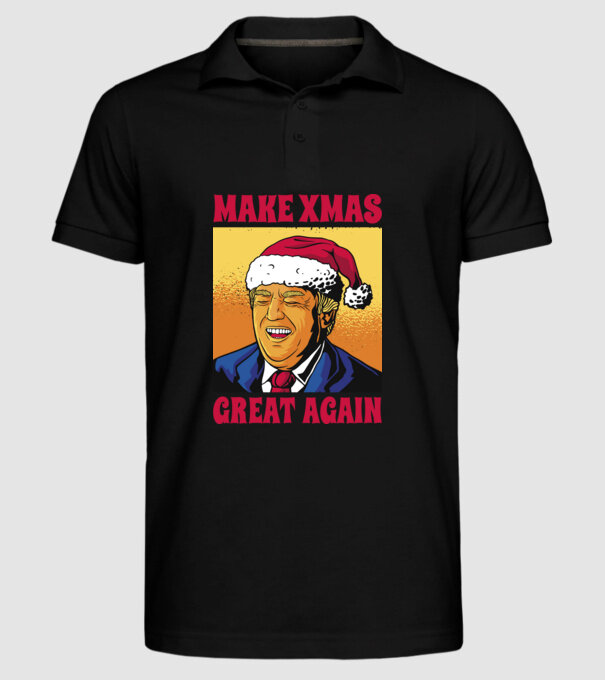Make Xmas great again model negru pe tricou