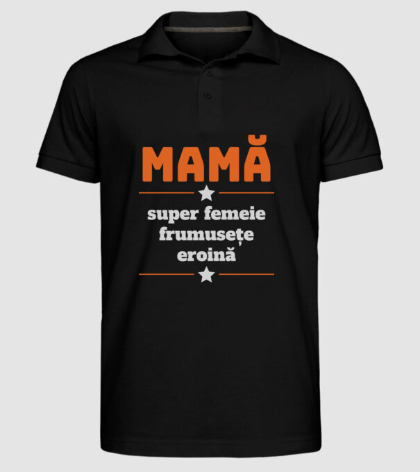 mamă, super femeie, frumusețe, eroină model negru pe tricou