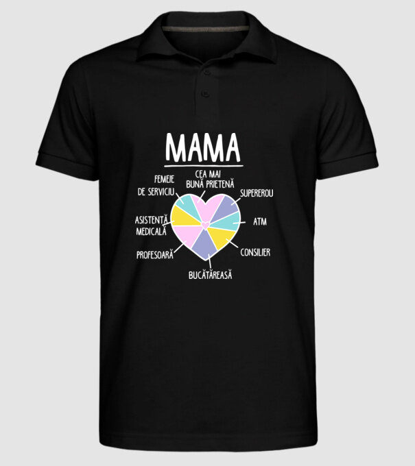 Mama cea mai bună prietenă, supererou model negru pe tricou
