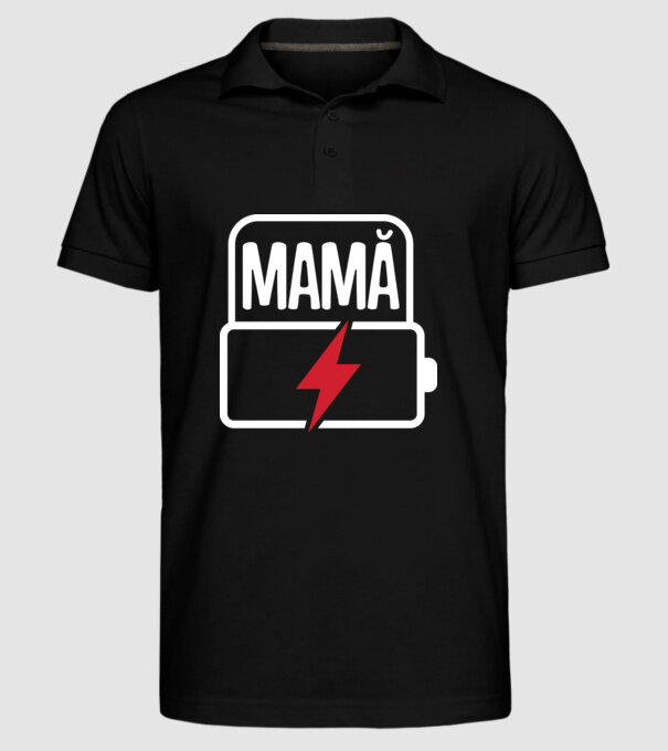 Mamă la încărcat model negru pe tricou