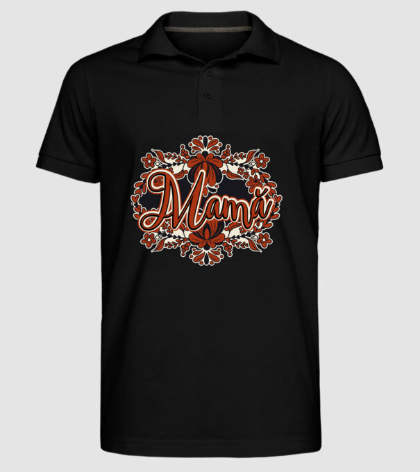 Mamă model negru pe tricou