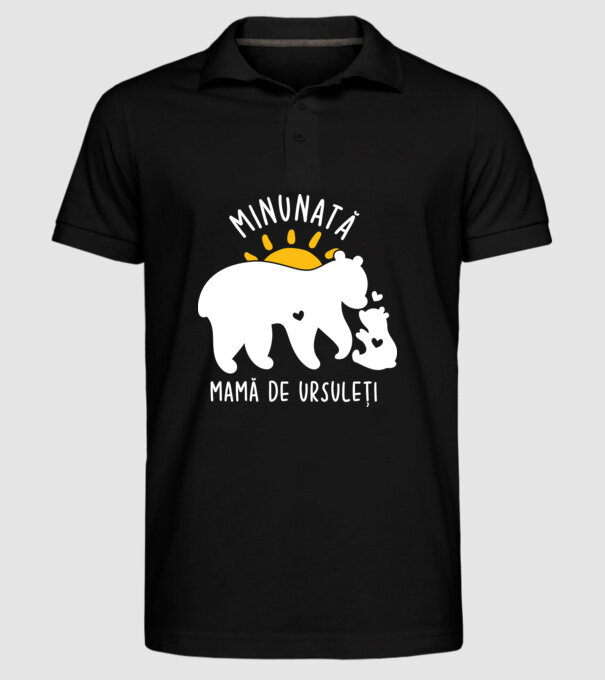 Minunată mamă de ursuleți model negru pe tricou
