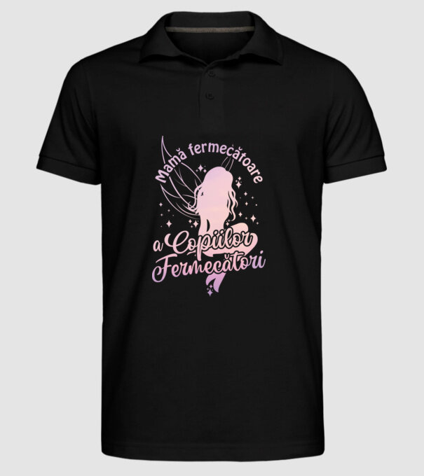 Mamă fermecătoare a copiilor fermecători model negru pe tricou