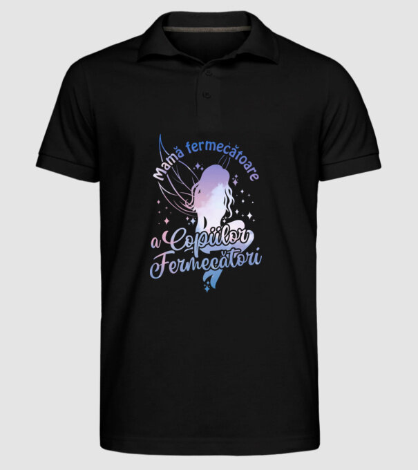 Mamă fermecătoare a copiilor fermecători model negru pe tricou