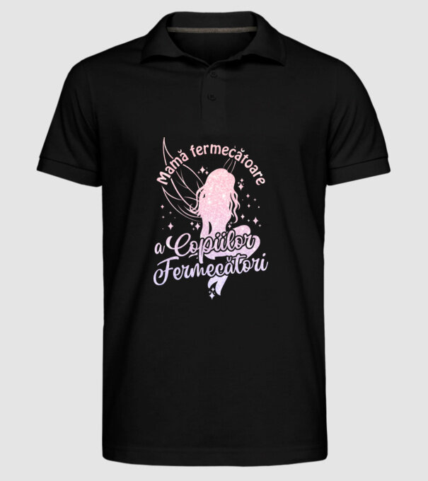 Mamă fermecătoare a copiilor fermecători model negru pe tricou