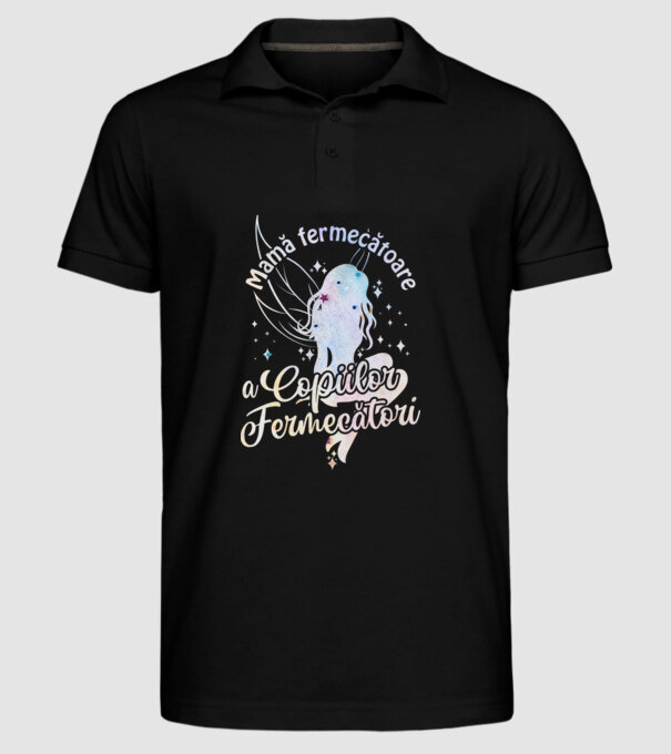 Mamă fermecătoare a copiilor fermecători model negru pe tricou