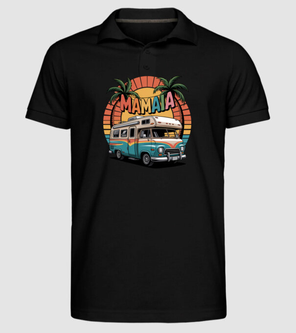 MAMAIA model negru pe tricou