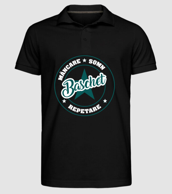 mâncare somn repetare BASCHET model negru pe tricou
