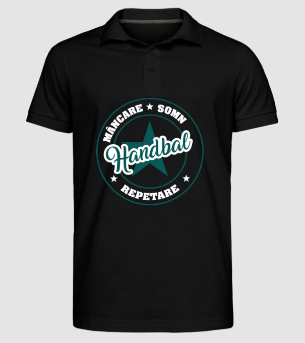 mâncare somn repetare HANDBAL model negru pe tricou
