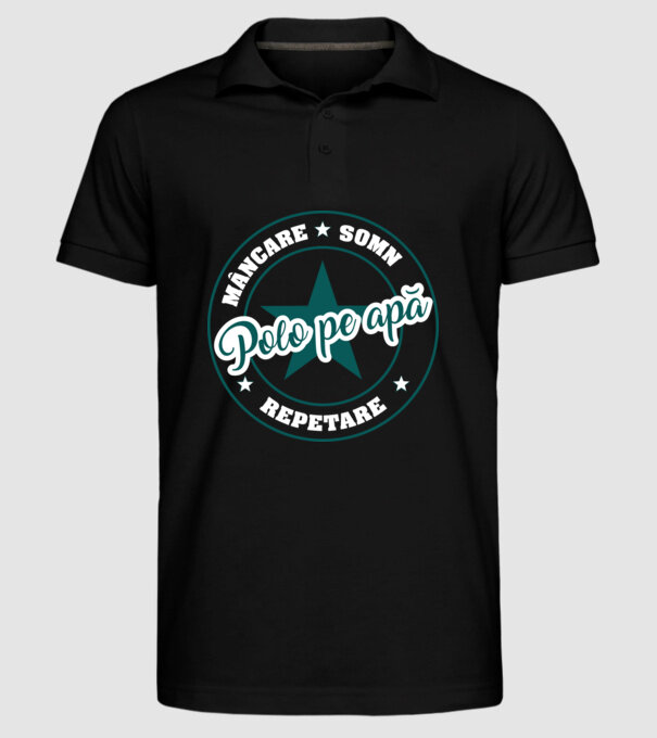 mâncare somn repetare POLO PE APĂ model negru pe tricou