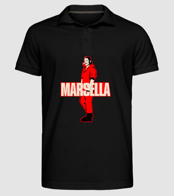 mareille la casa de papel model negru pe tricou