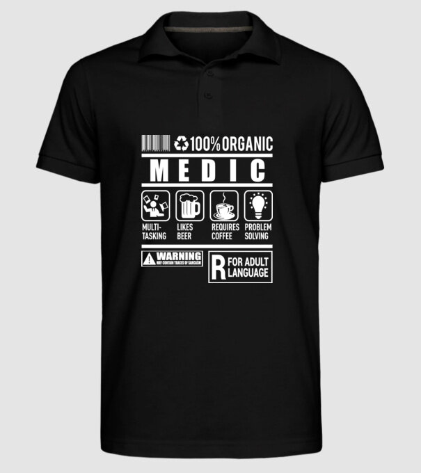 MEDIC model negru pe tricou