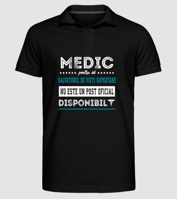MEDIC: pentru că salvatorul de vieți supertare nu este un post oficial disponibil model negru pe tricou