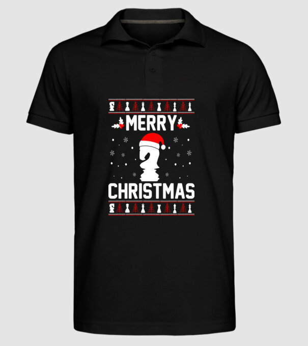merry chessmass 3 model negru pe tricou