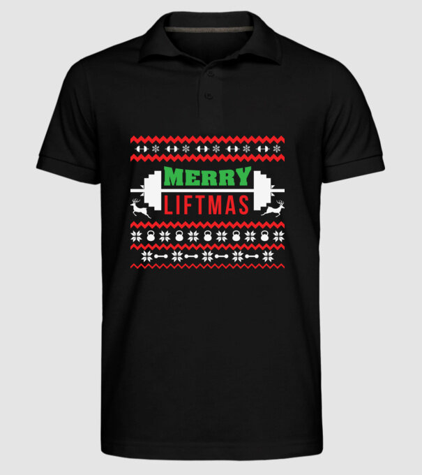 Merry liftmas 2 model negru pe tricou