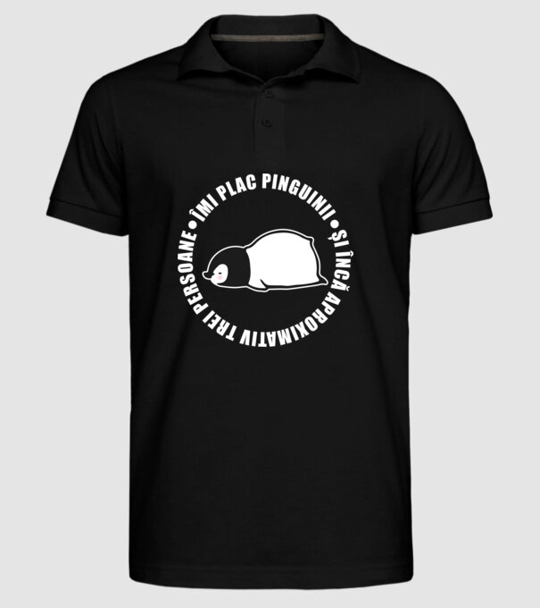 Îmi plac pinguinii - și încă aproximativ trei persoane model negru pe tricou