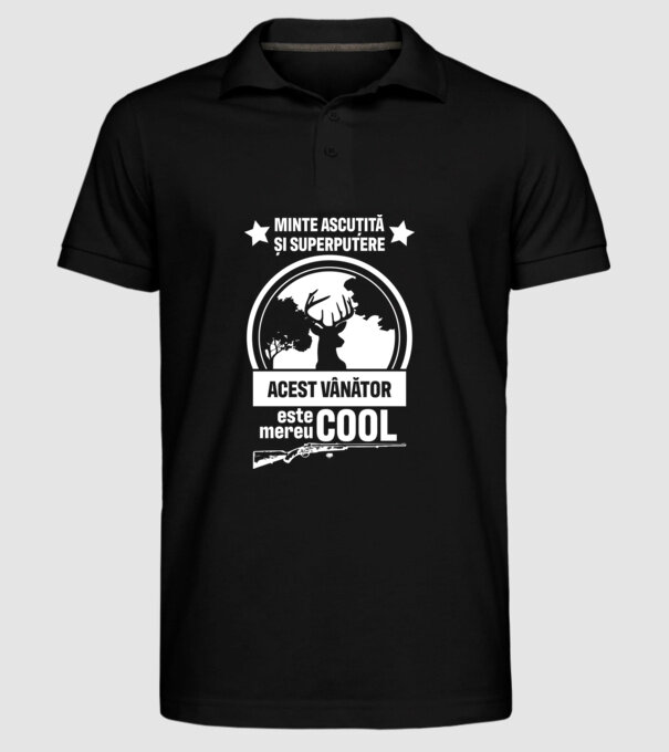 minte ascuțită și superputere acest vânător este mereu cool model negru pe tricou