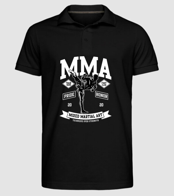 MMA model negru pe tricou