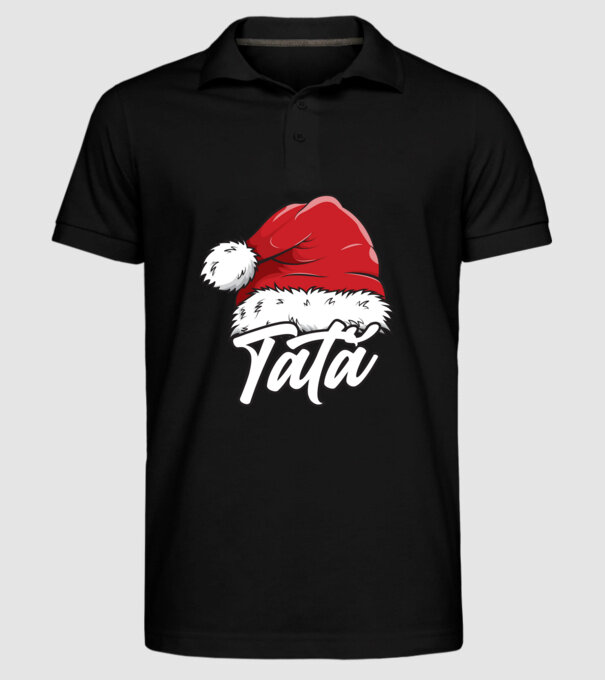 tată Santa Hat model negru pe tricou