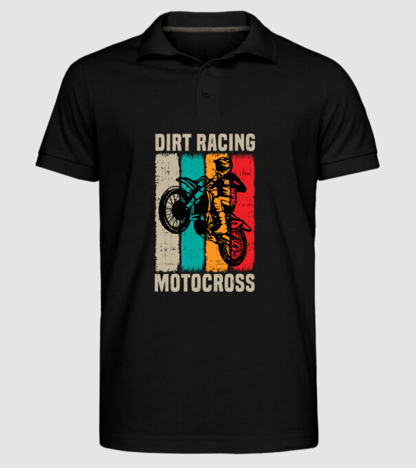 motocross model negru pe tricou