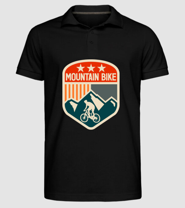 Mountain Bike model negru pe tricou