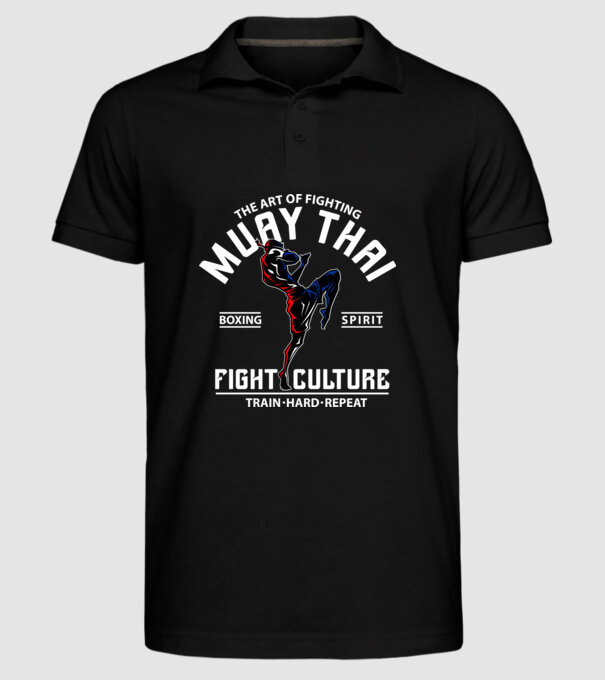 Muay Thai model negru pe tricou