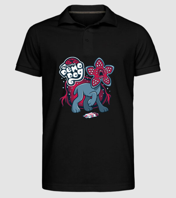 my little demodog model negru pe tricou