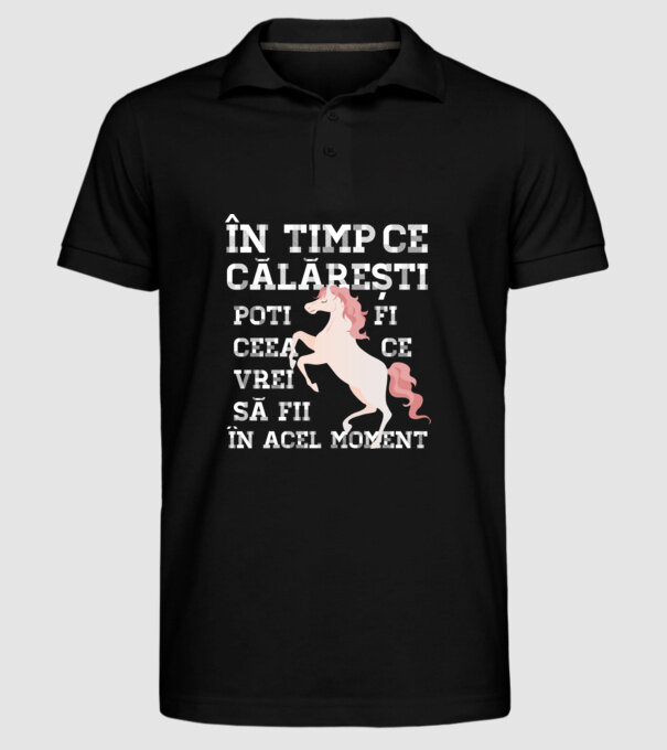 în timp ce călărești poți fi ceea ce vrei să fii - în acel moment model negru pe tricou
